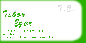 tibor ezer business card